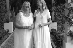 Black and white portrait of mother and daughter in soft light CFP1027-1M