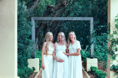 Medium format film portrait with garden backdrop at Vergelegen