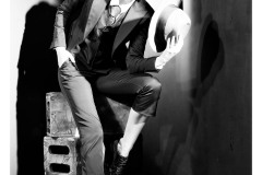Portrait inspired by classic film noir style