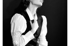 Studio portrait with expressive mood and lighting