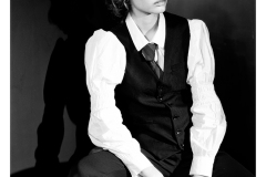 Black and white portrait with cinematic lighting by Craig Fouché of Mila Engelbrecht