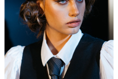 Studio portrait of Mila Engelbrecht with bold expression