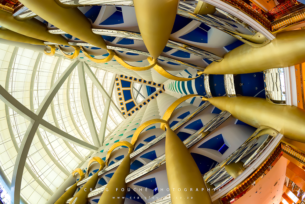 Burj Al Arab, Interior View of the Atrium, Dubai, UAE